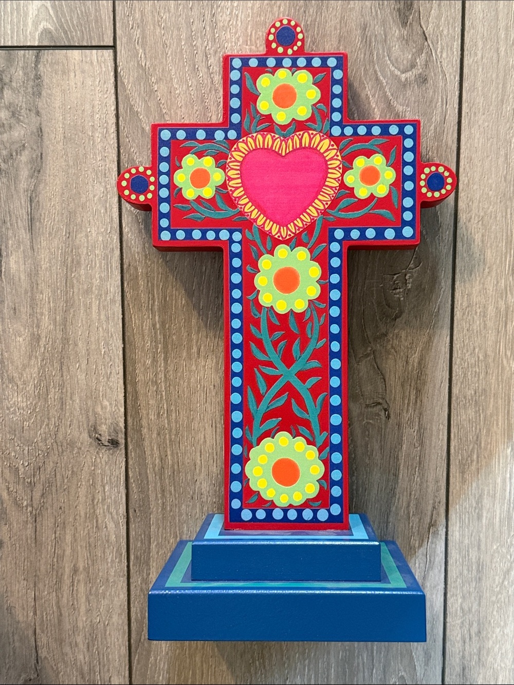 Ashland Day of the Dead Mexican Design Cross Decor NWT